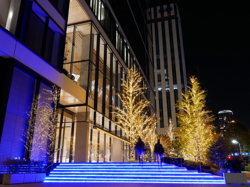 資生堂グローバルイノベーションセンター「S/PARK」前のイルミネーション(2021年11月20日撮影)