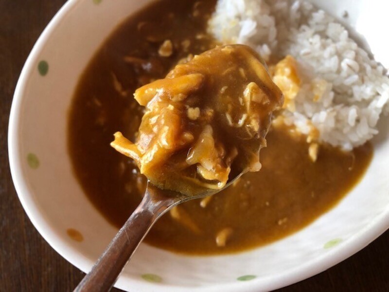 鶏肉細かくなっている