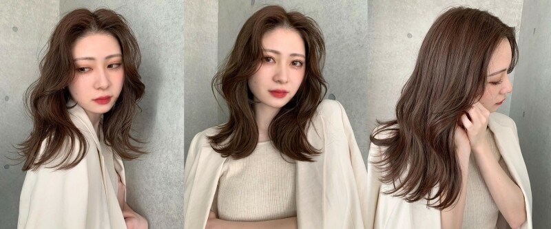 おすすめ2:華やかさと小顔効果を出したい人には韓国風ロングを!