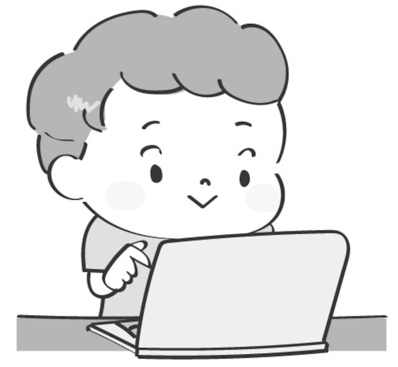 イラスト,無料,パソコン,デジタル,スマホ,タブレット,白黒