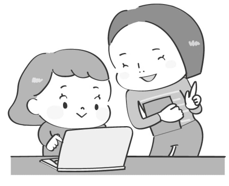 イラスト,無料,パソコン,デジタル,スマホ,タブレット,白黒