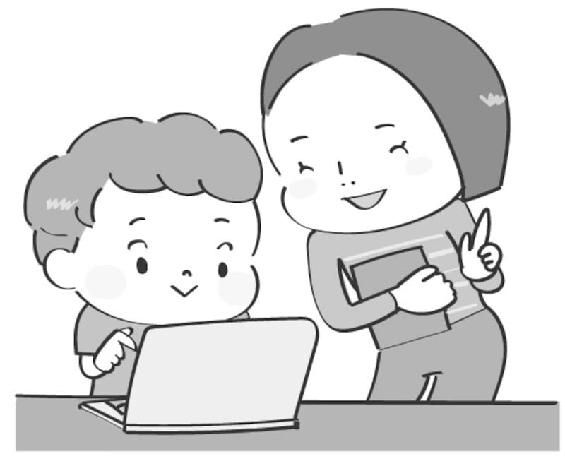 イラスト,無料,パソコン,デジタル,スマホ,タブレット,白黒