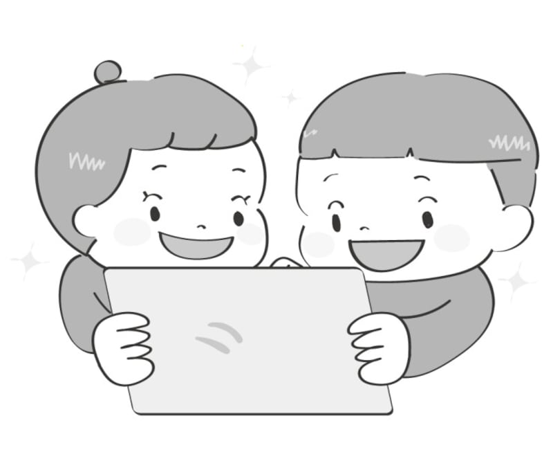 イラスト,無料,パソコン,デジタル,スマホ,タブレット,白黒