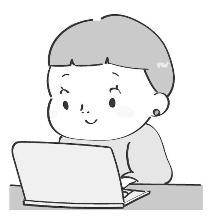 イラスト,無料,パソコン,デジタル,スマホ,タブレット,白黒