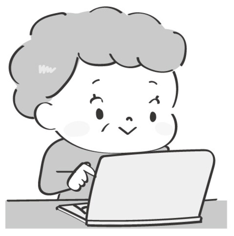 イラスト,無料,パソコン,デジタル,スマホ,タブレット,白黒