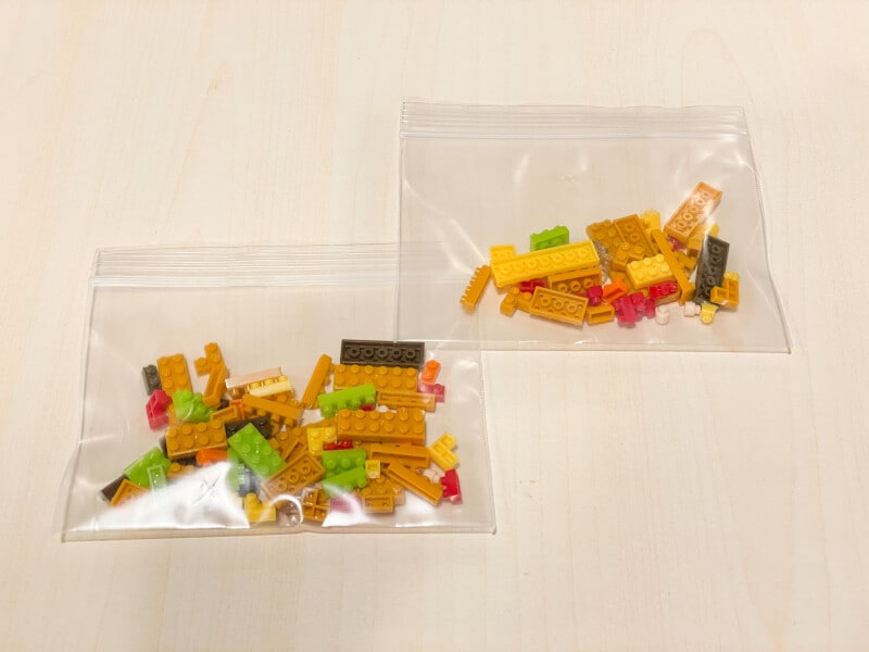 キャン・ドゥ　チャック付き整理パックでブロックを保管