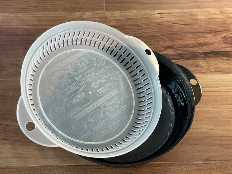 ダイソーの電子レンジ調理器　レンジで簡単　冷凍うどん