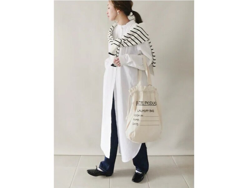 前開きのロング丈シャツワンピースは着まわせて優秀です 出典:WEAR