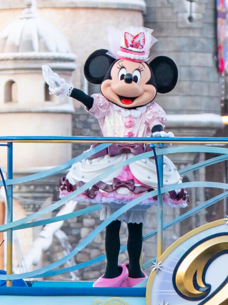 Disney/ディズニー》ミニーマウスプリントスウェットトレーナー