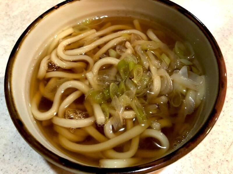 ネギたっぷりのかけうどん