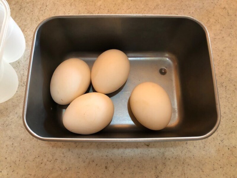 茹でたまごを4個用意
