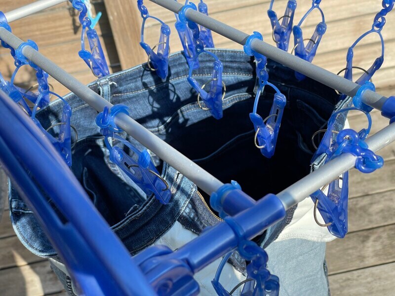 ジーンズの干し方