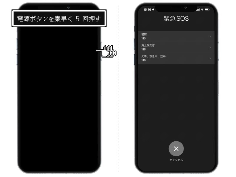 iPhoneの緊急SOSとは?