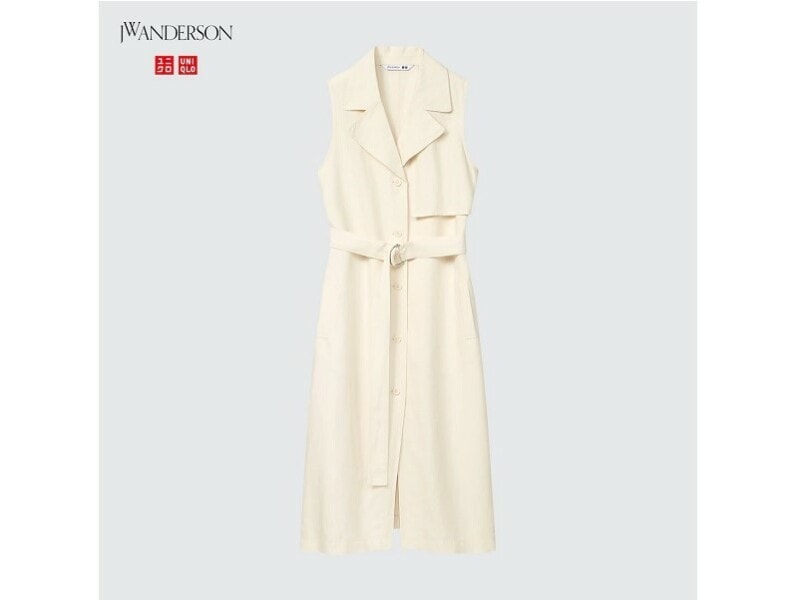 ユニクロ　リネンブレンド ラペルワンピース　4990円（税込）