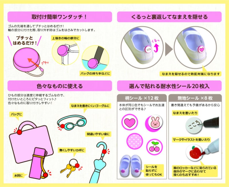 「プチッとネーム」(画像提供:株式会社KAWAGUCHI)
