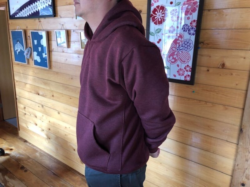 身長176cmの男性着用