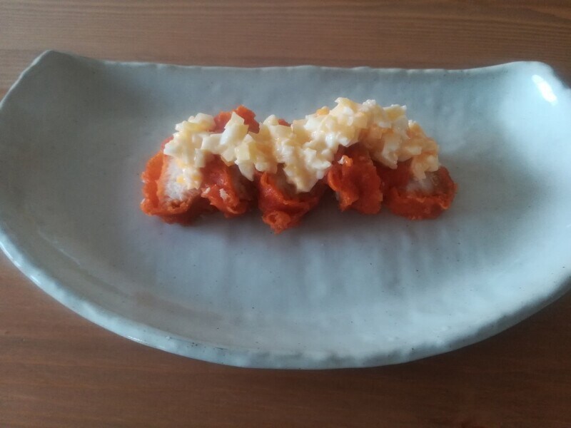 ファミリマートの「クリスピーチキン ハバネロホット」にタルタルソース