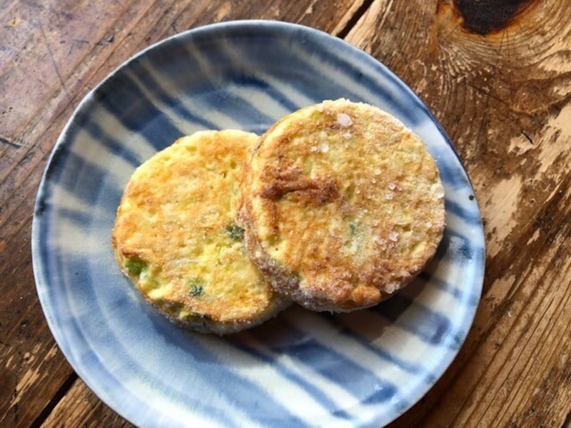 冷凍状態のミニお好み焼き