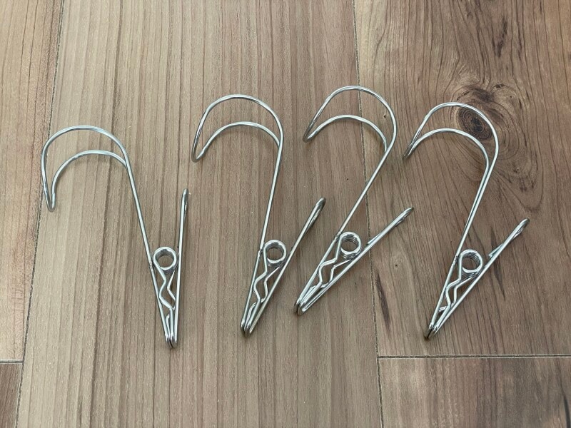 竿フックつきステンレスピンチ4P