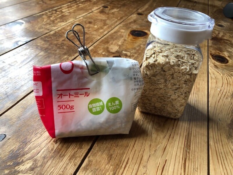 業務スーパーのオートミールは一度開封すると密封ができない