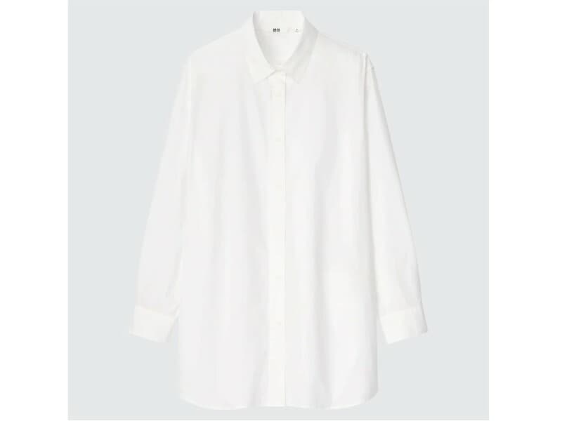 ユニクロ コットンロングシャツ 2990円(税込)