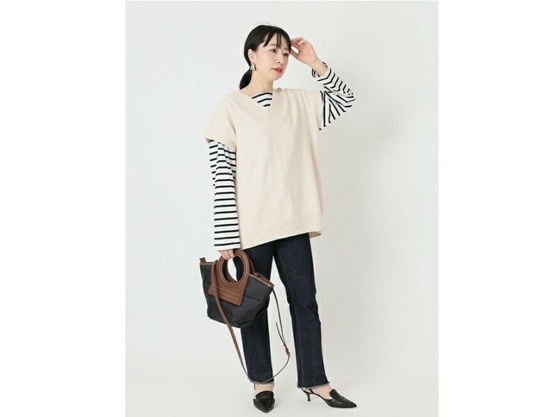 ベストは上からプラスするだけで簡単かつおしゃれ見えします　出典：WEAR