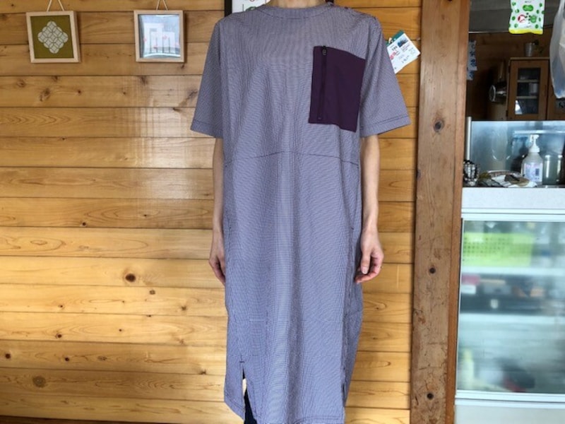 ワークマンの「レディース撥水ワンピースギンガム」は夏は半袖で!