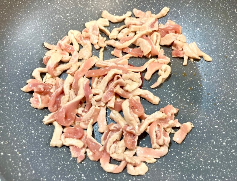 干絲炒肉絲の作り方4
