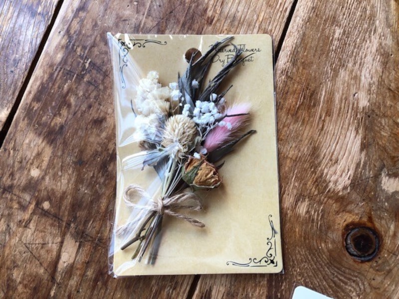 プリザドライブーケ ローズピンクミックス