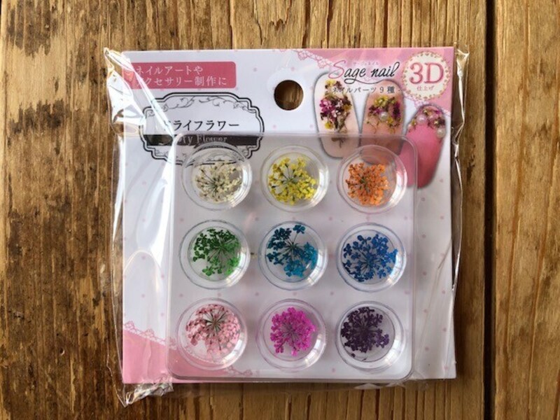 「ネイルパーツ9P ドライフラワー」