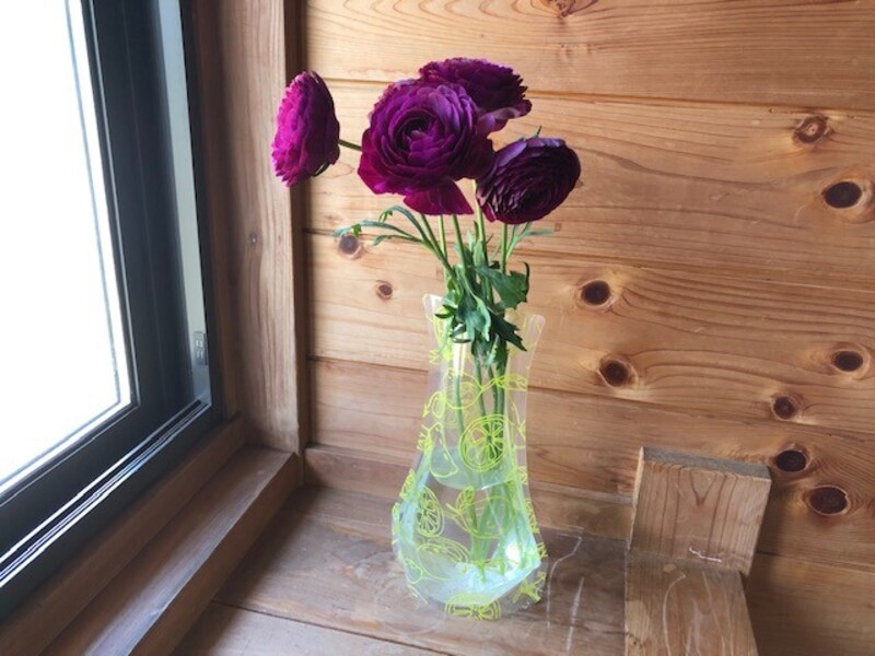 「フラワーポットレモン」は水を入れると安定する