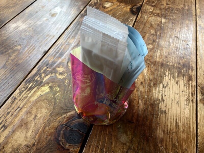 「オーロラアレンジミニポット」を小物入れに