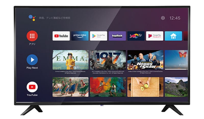 ドン・キホーテが販売する「42V型AndroidTV機能搭載フルHDチューナーレススマートテレビ」