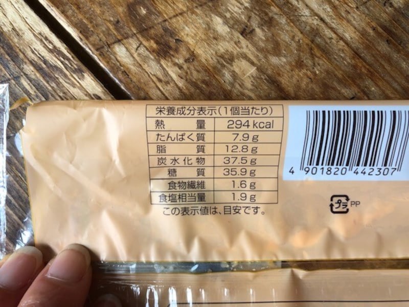 ファミリーマートの「ハムカツたまごドッグ」の栄養成分