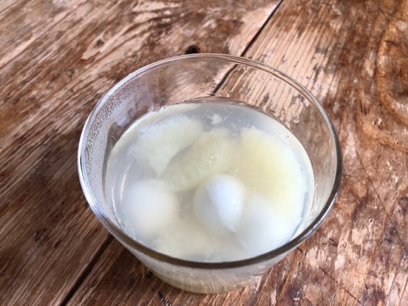 グレープフルーツと白玉のゼリー