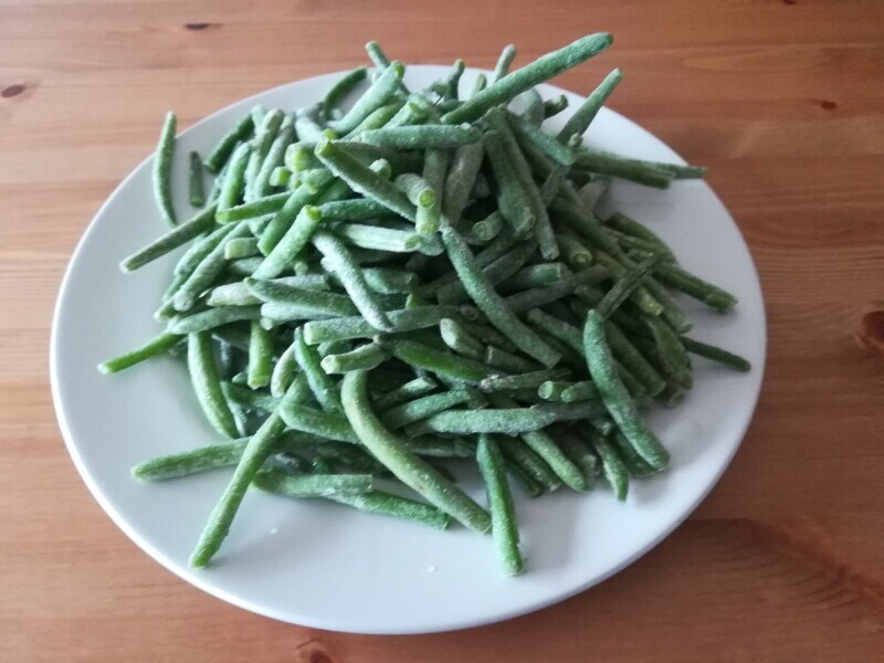 業務スーパーの冷凍野菜「いんげん」
