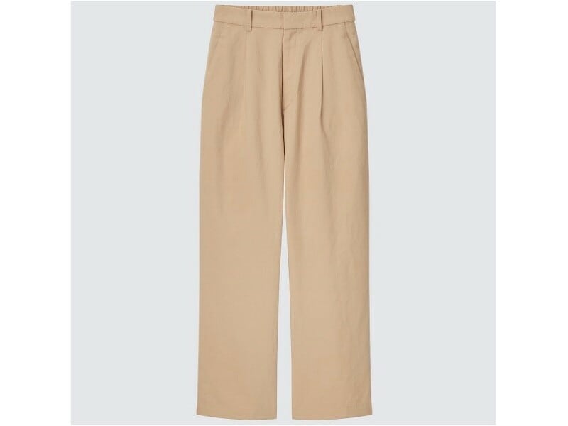 ユニクロ リネンブレンドタックワイドパンツ 2990円(税込)