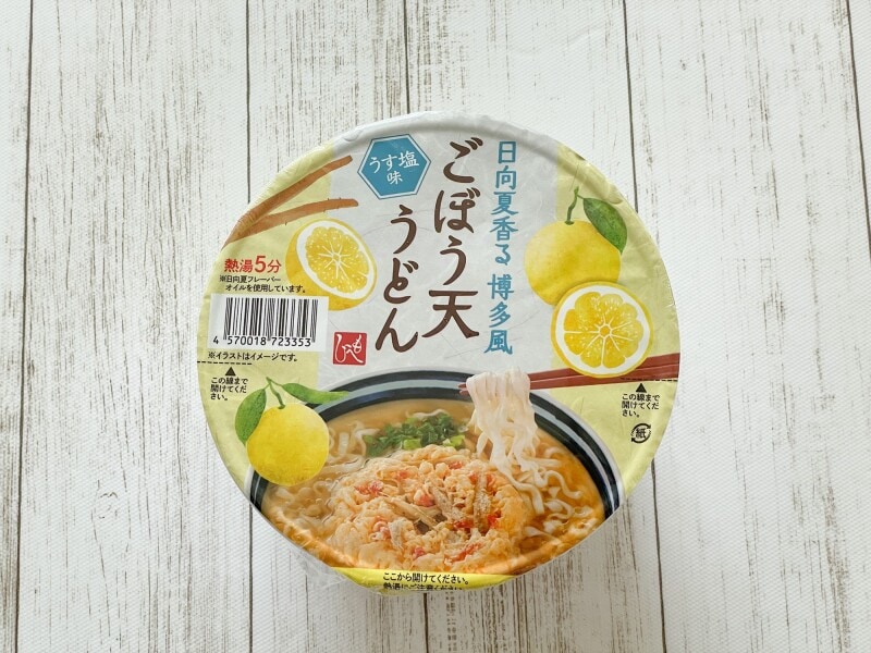 日向夏香る　博多風ごぼう天うどん