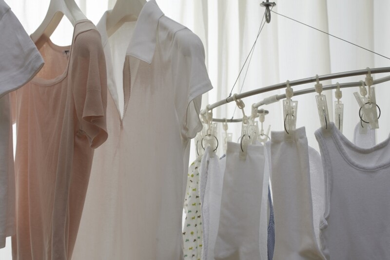 梅雨時期のコインランドリー