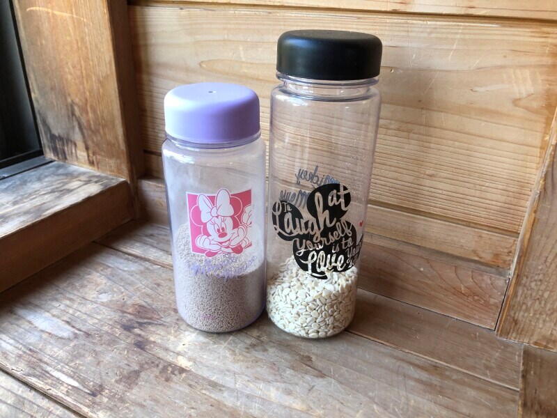 ドリンクボトルも調味料入れに！