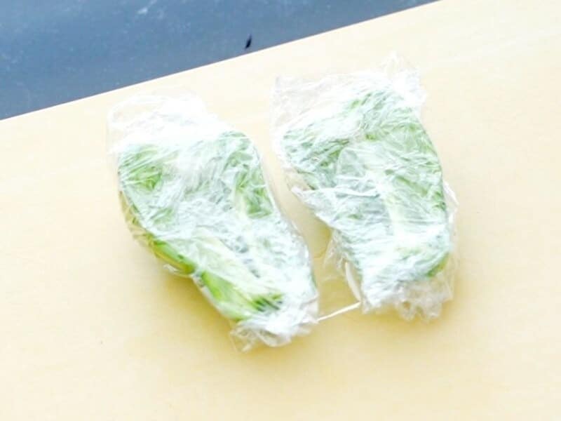 種を取り除いてぴったりラップを