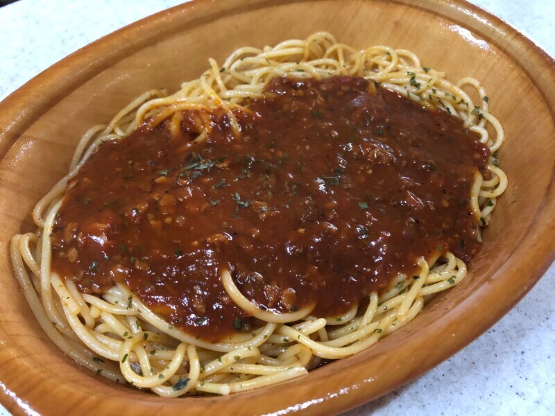 「オニ盛！ミートソース」