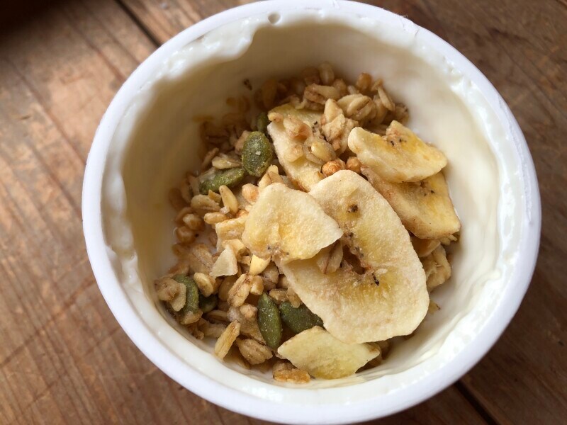 シリアルの中にあるバナナがサクサク！