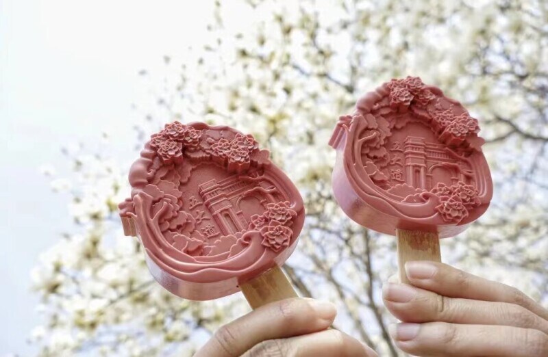 桜をイメージとするアイス 出典:VCG(视觉中国)