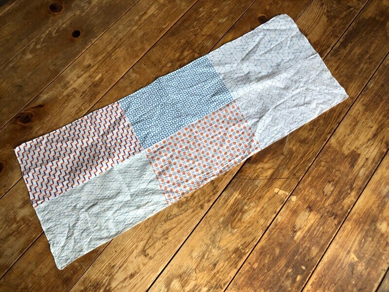 伝統的な6つの柄が入っているセリアの「てぬぐい風タオル 伝統柄」