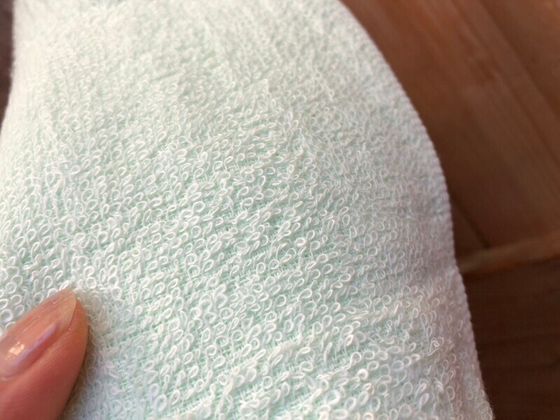 ワークマンの「フェイスタオル」の生地