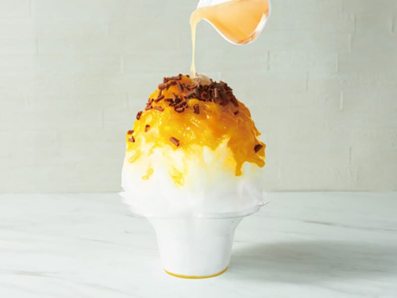 カカオパルプとパッションフルーツのかき氷(税込880円)(提供画像)