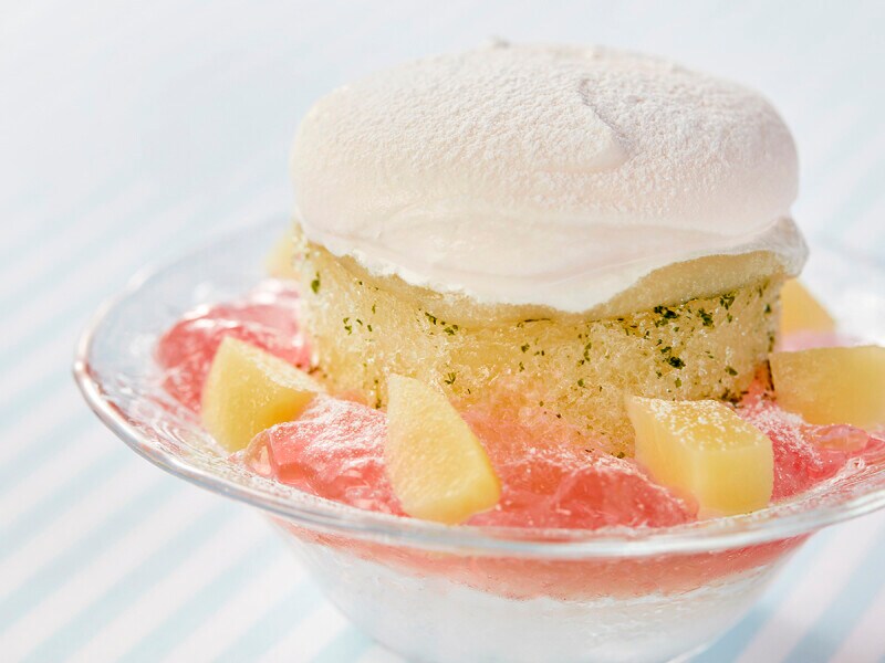 横浜東急REIホテル 爽快かき氷「ピ・ピ・ピーチ ミント」(ランチ 1200円/ディナー 1320円)※税・ディナーのみサービス料込(提供画像)