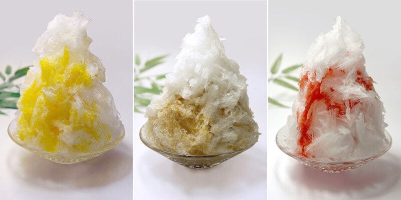 ニューオータニイン横浜プレミアム「江戸かき氷(和三盆1500円、いちご1300円、マンゴー1300円)」※税・サービス料込(提供画像)