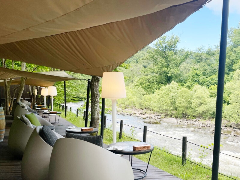 星野リゾート 奥入瀬渓流ホテル 渓流テラス